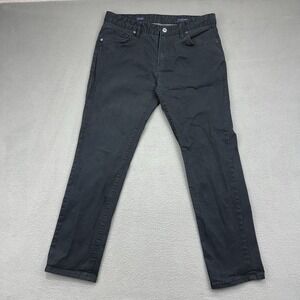 7 Diamonds Clifton Slim Straight Chino Pants Mens 32x30 Black Stretch Flat Front